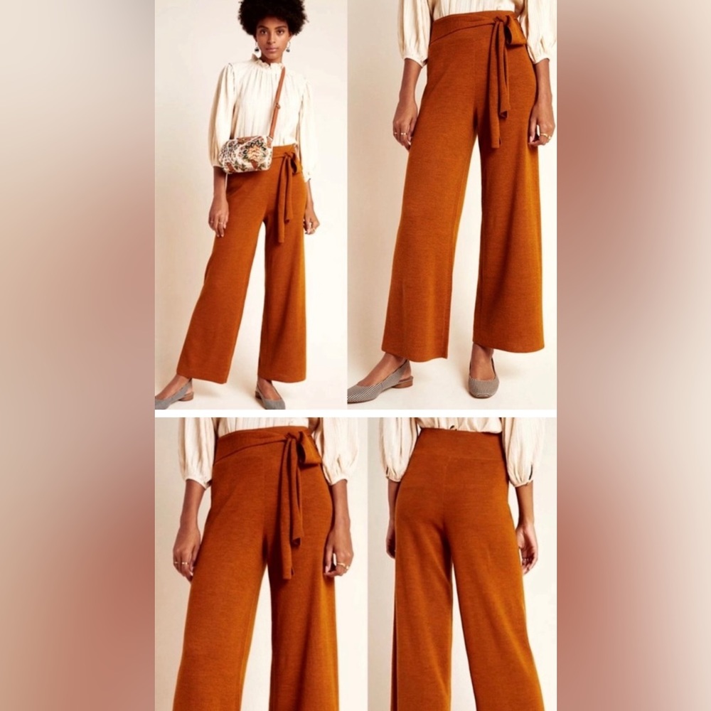NEW Anthropologie merino wool cropped comfortable and flattering pants XS